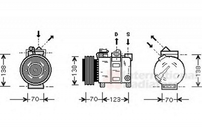 VAN WEZEL 0100k016 -  Компрессор, кондиционер